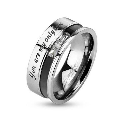 Кольцо из стали Spikes R-M2855 с романтичной надписью "You are my only love" (11 США (наш 20,7))
Кольцо из стали Spikes R-M2855 с романтичной надписью "You are my only love" (11 США (наш 20,7))