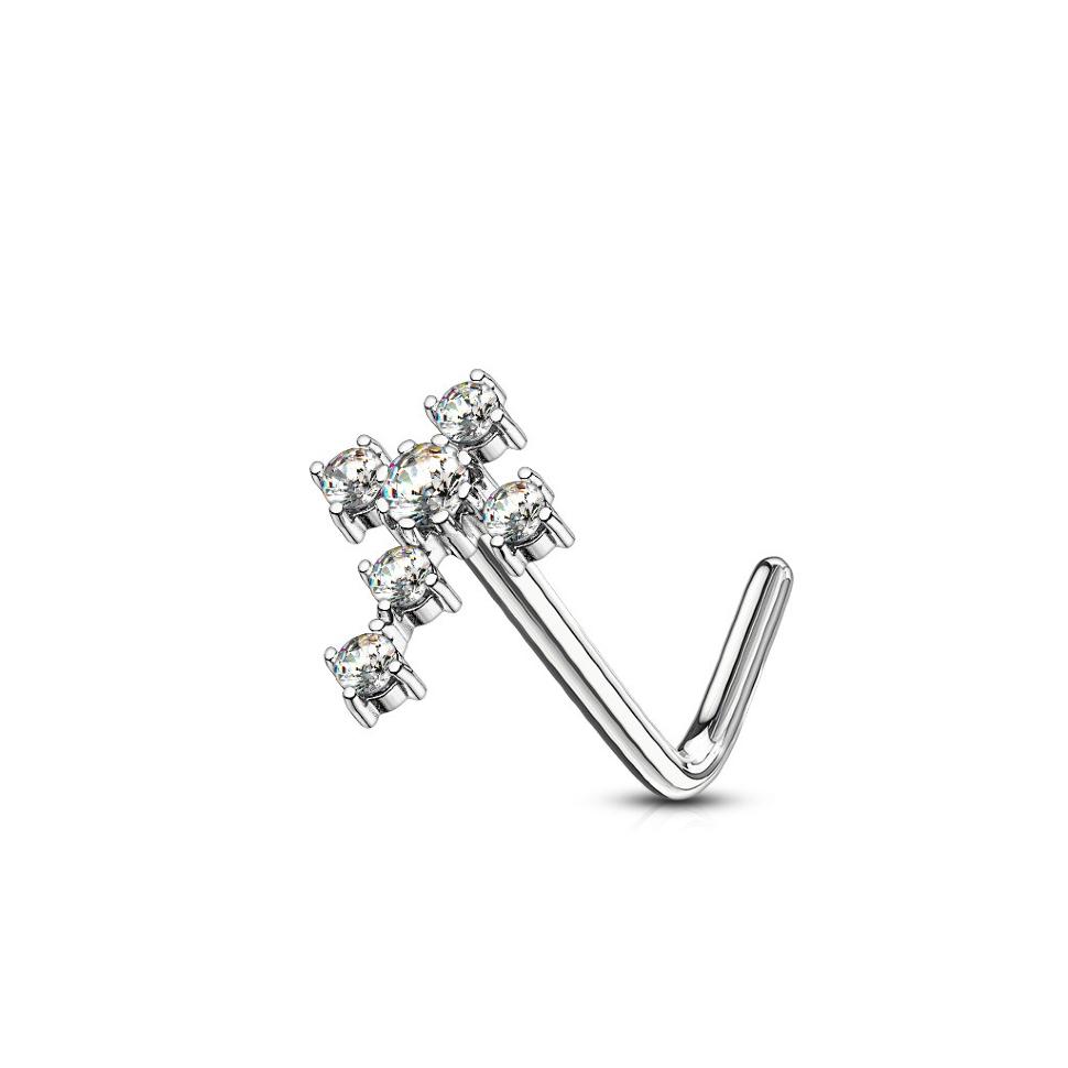 Серьга для пирсинга носа в форме креста PiercedFish NOL-620 с фианитами (Прозрачный)
Серьга для пирсинга носа в форме креста PiercedFish NOL-620 с фианитами (Прозрачный)