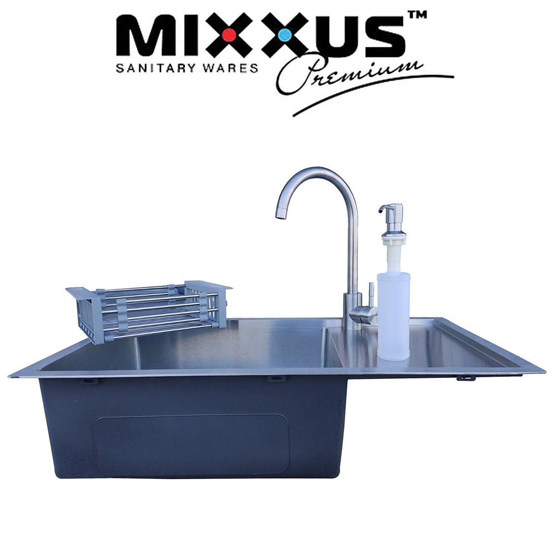 Кухонная мойка Mixxus SET 7844-200x1.0-SATIN со смесителем, диспенсером, сушкой в комплекте
Кухонная мойка Mixxus SET 7844-200x1.0-SATIN со смесителем, диспенсером, сушкой в комплекте