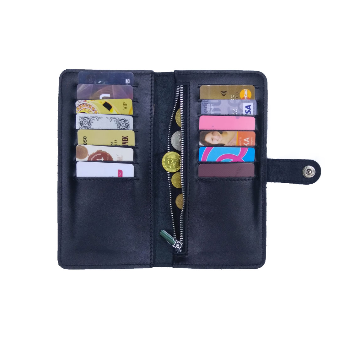 Кошелек с RFID защитой черный Locker's Purse Black