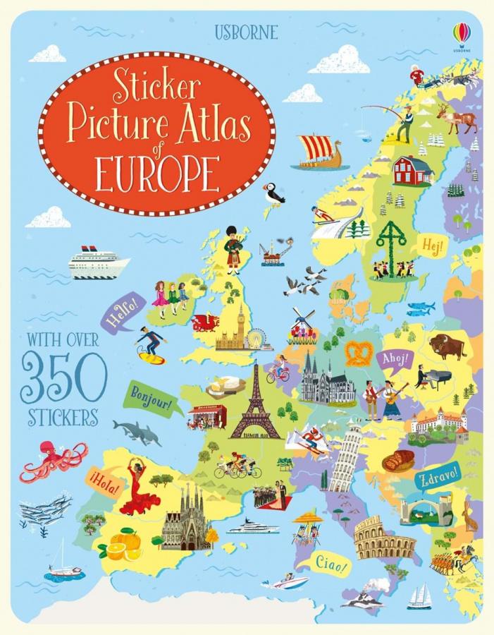 Книга с наклейками Sticker Picture Atlas of Europe Brian Fitzgerald, Jonathan Melmoth ISBN 9781474922531
Книга с наклейками Sticker Picture Atlas of Europe Brian Fitzgerald, Jonathan Melmoth ISBN 9781474922531