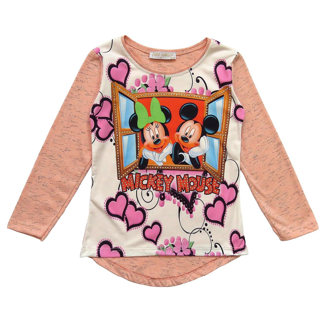 Лонгслив Elite Junior Minnie&Mickey Mouse для девочки 146-152 см Персиковый 13261
Лонгслив Elite Junior Minnie&Mickey Mouse для девочки 146-152 см Персиковый 13261
