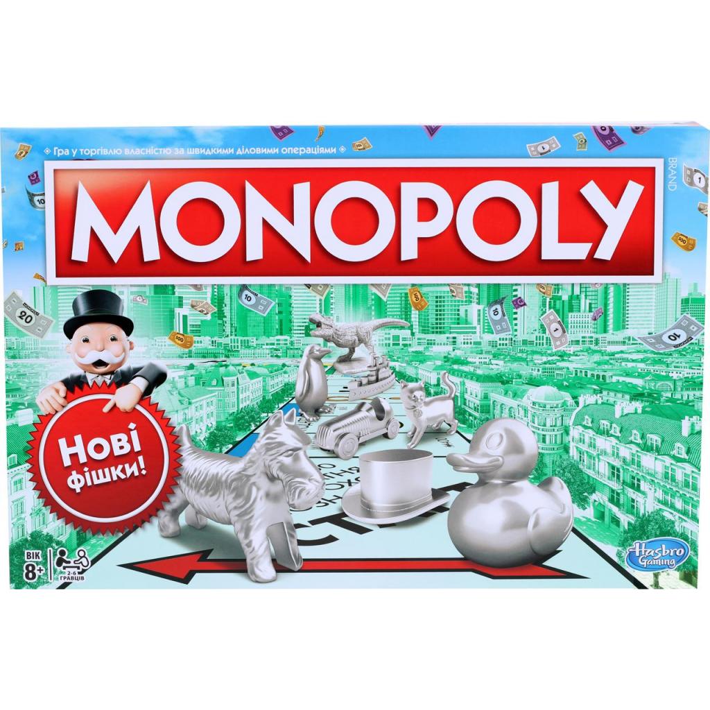 Настольная игра Hasbro Классическая Монополия обновленная (украинская) (C1009_657)
Настольная игра Hasbro Классическая Монополия обновленная (украинская) (C1009_657)