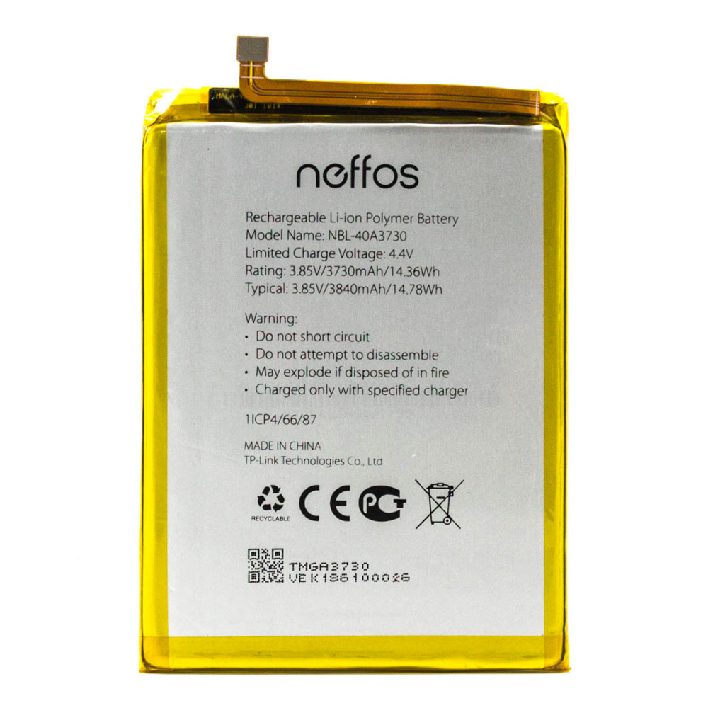 Аккумулятор TP-Link Neffos NBL-40A3730 для TP-Link Neffos С9 TP707A24UA (3840 mAh) Original PRC
Аккумулятор TP-Link Neffos NBL-40A3730 для TP-Link Neffos С9 TP707A24UA (3840 mAh) Original PRC