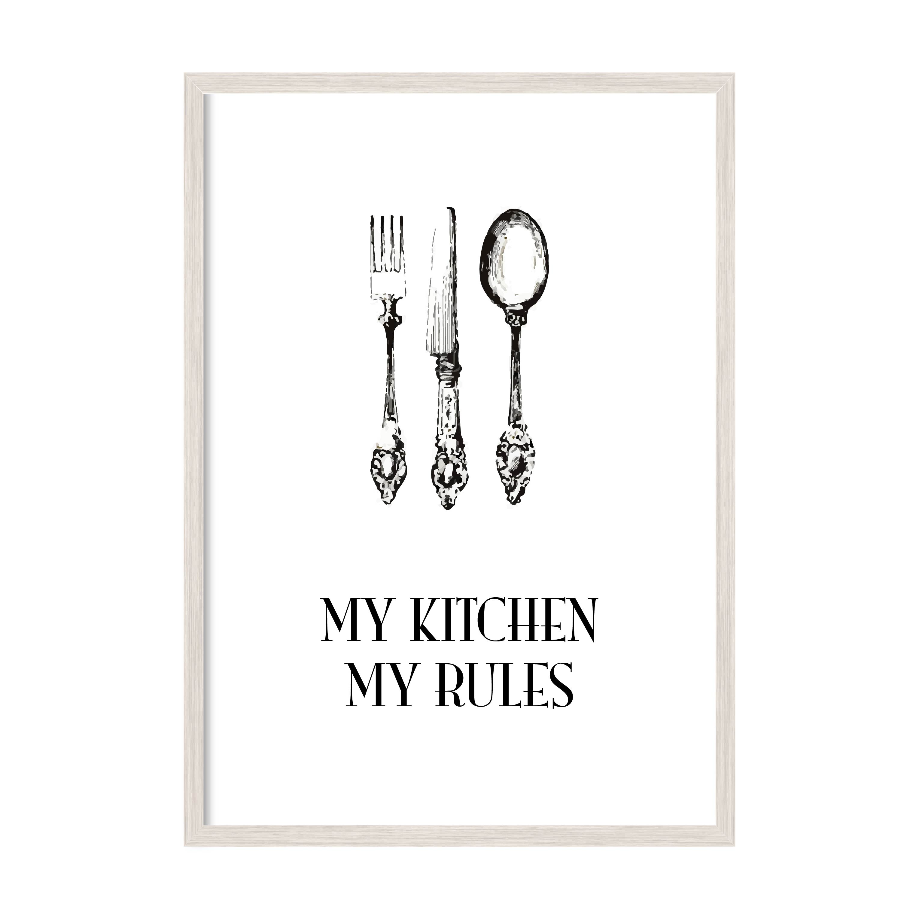 Постер в рамке MY POSTER с антибликовым стеклом 297x420 мм White "My kitchen - my rules"
Постер в рамке MY POSTER с антибликовым стеклом 297x420 мм White "My kitchen - my rules"