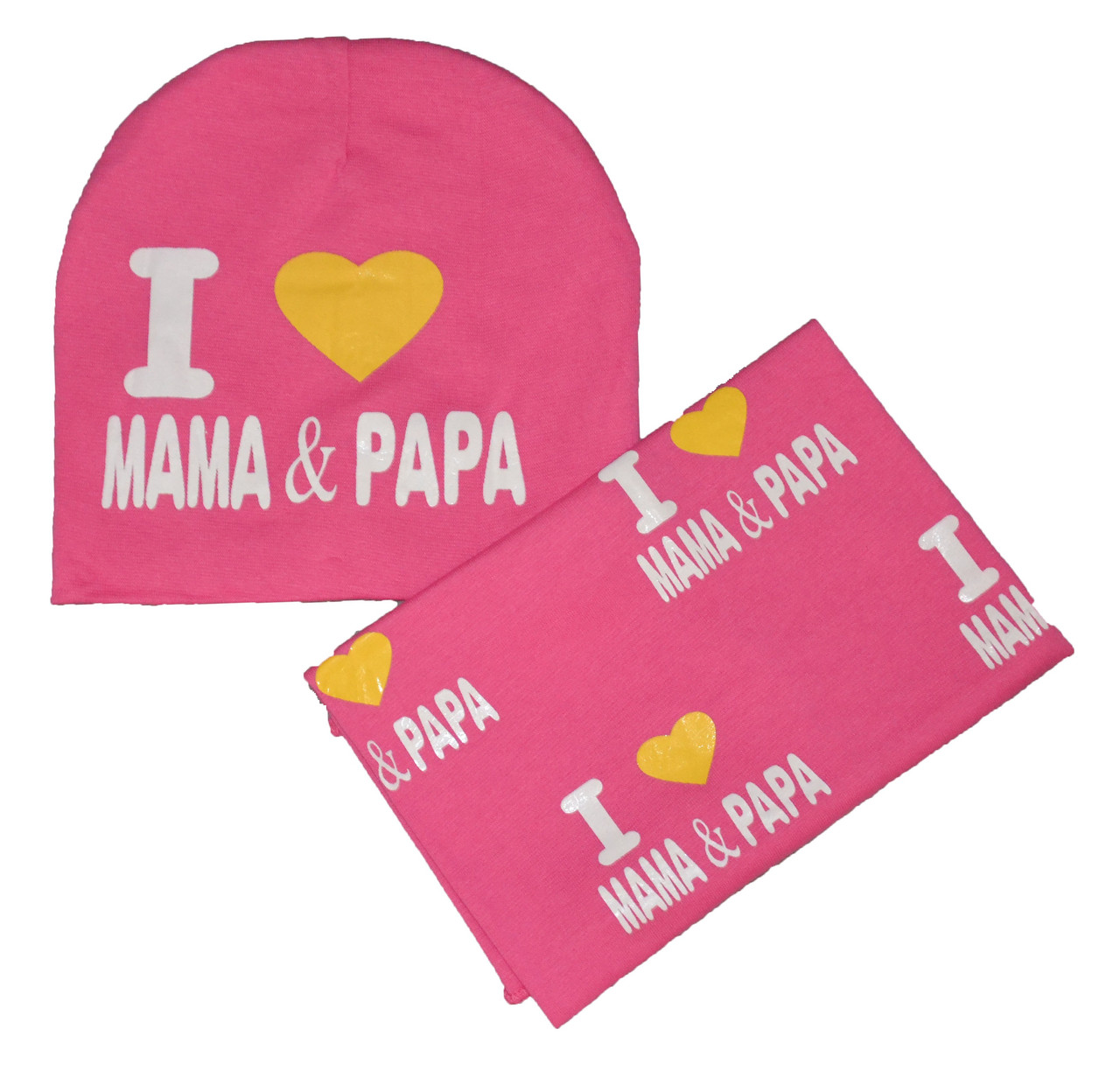 Набор Bape шапка и шарф хомут для девочки pink I love MAMA and PAPA 50 см (setsc - 360-07)
Набор Bape шапка и шарф хомут для девочки pink I love MAMA and PAPA 50 см (setsc - 360-07)