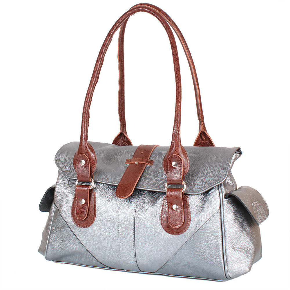 Женская кожаная сумка (LK-DM233-silver-brown) Laskara 40х28х19 см Серый 000133755
Женская кожаная сумка (LK-DM233-silver-brown) Laskara 40х28х19 см Серый 000133755