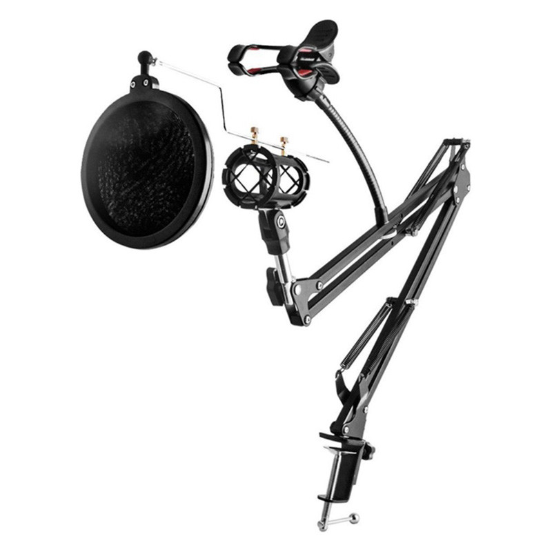 Настольный держатель для микрофона и телефона REMAX с Поп-фильтром Mobile Recording Studio CK100 (CK100)
Настольный держатель для микрофона и телефона REMAX с Поп-фильтром Mobile Recording Studio CK100 (CK100)