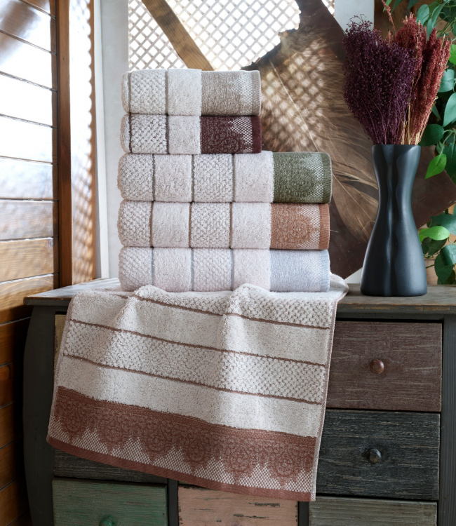 Набор полотенец для лица Sikel Jacquard Taslama 50*90см махровые банные 6шт арт.8681049350411
Набор полотенец для лица Sikel Jacquard Taslama 50*90см махровые банные 6шт арт.8681049350411