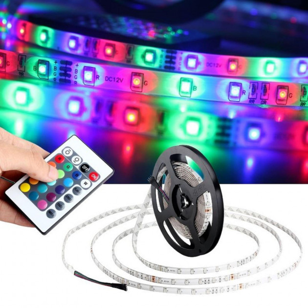 Светодиодная лента WOW RGB 3528 5m Комплект Самоклеющася герлянда контроллер + пульт + коннектор + блок питания 2А
Светодиодная лента WOW RGB 3528 5m Комплект Самоклеющася герлянда контроллер + пульт + коннектор + блок питания 2А