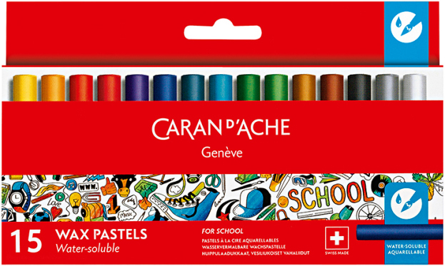Пастель восковая Water-soluble Caran d'Ache School Line картонный бокс 15 цветов (7610186258152)
Пастель восковая Water-soluble Caran d'Ache School Line картонный бокс 15 цветов (7610186258152)