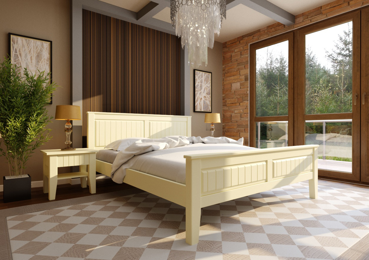 Кровать Глория ЧДК (120 * 190) Ваниль эмаль