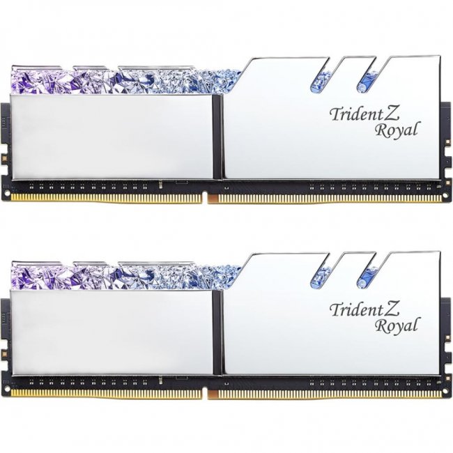 Модуль памяти для компьютера DDR4 16GB (2x8GB) 3200 MHz Trident Z Royal RGB Silver G.Skill (F4-3200C16D-16GTRS)
Модуль памяти для компьютера DDR4 16GB (2x8GB) 3200 MHz Trident Z Royal RGB Silver G.Skill (F4-3200C16D-16GTRS)