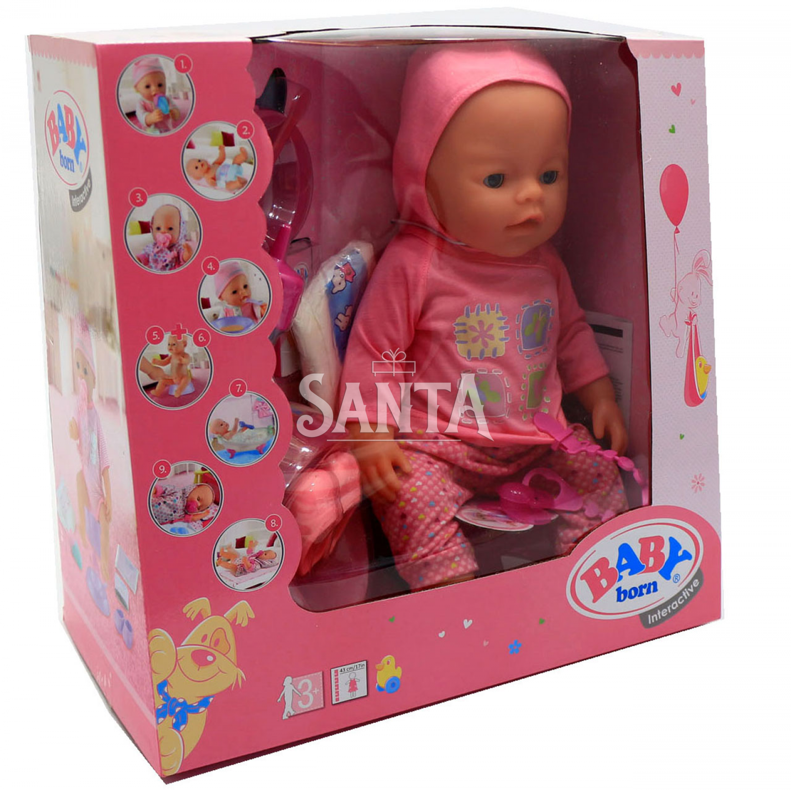 Интерактивная кукла BABY born (беби бон). Пупс аналог с одеждой и аксессуарами 9 функций беби борн ( 8060-506)
Интерактивная кукла BABY born (беби бон). Пупс аналог с одеждой и аксессуарами 9 функций беби борн ( 8060-506)