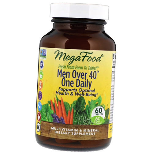 Витамины для мужчин после 40 лет, Men Over 40 One Daily, Mega Food 60таб (36343004)
Витамины для мужчин после 40 лет, Men Over 40 One Daily, Mega Food 60таб (36343004)