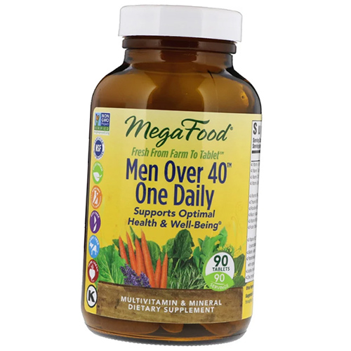 Витамины для мужчин после 40 лет, Men Over 40 One Daily, Mega Food 90таб (36343004)
Витамины для мужчин после 40 лет, Men Over 40 One Daily, Mega Food 90таб (36343004)