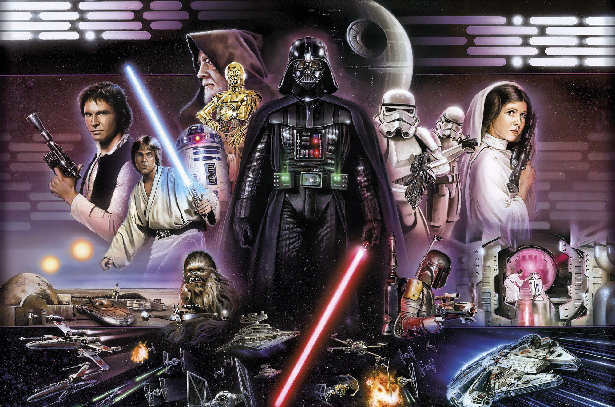 Фотообои бумажные Komar Star Wars Darth Vader Collage Дарт Вейдер коллаж 368x254 см 8 сегментов (8-482)
Фотообои бумажные Komar Star Wars Darth Vader Collage Дарт Вейдер коллаж 368x254 см 8 сегментов (8-482)