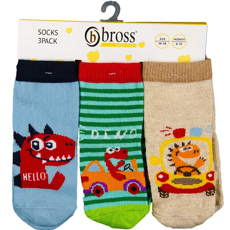 Носочки хлопковые для мальчика (3 пары на пластине) BROSS 19391 6 - 12m (стопа 10 - 11) см разноцвет
Носочки хлопковые для мальчика (3 пары на пластине) BROSS 19391 6 - 12m (стопа 10 - 11) см разноцвет