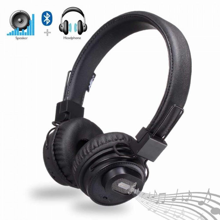 Беспроводные Bluetooth стерео наушники NIA X5SP с МР3, FM и колонкой Чёрный (IM)
Беспроводные Bluetooth стерео наушники NIA X5SP с МР3, FM и колонкой Чёрный (IM)