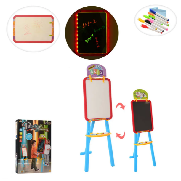 Мольберт детский для рисования двухсторонний YI MA TOYS YM823-4 3 в 1 LEDпланшет-36-48см), маркеры, свет, меняет цвет Голубой
Мольберт детский для рисования двухсторонний YI MA TOYS YM823-4 3 в 1 LEDпланшет-36-48см), маркеры, свет, меняет цвет Голубой