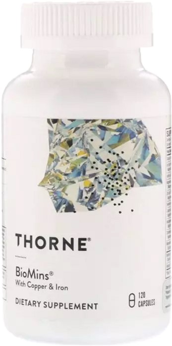 Витамины Thorne Research Микроэлементы с Медью и Железом, BioMins with Copper & Iron, 120 капсул (693749006640)
Витамины Thorne Research Микроэлементы с Медью и Железом, BioMins with Copper & Iron, 120 капсул (693749006640)