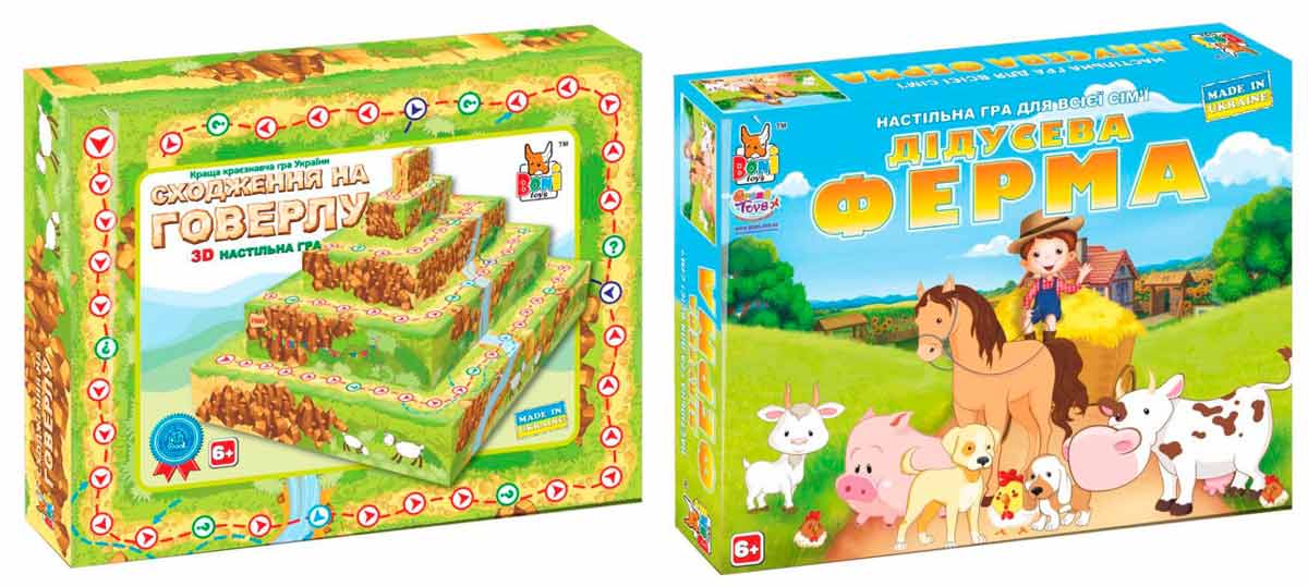 Набор настольных игр Boni Toys Дедушкина ферма и Восхождение на гору Говерлу (0288-370)
Набор настольных игр Boni Toys Дедушкина ферма и Восхождение на гору Говерлу (0288-370)
