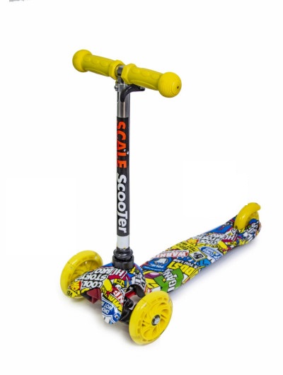 Детский трехколесный самокат Scooter Micro Mini со светящимися колесами и рисунком, Hot Wheels
Детский трехколесный самокат Scooter Micro Mini со светящимися колесами и рисунком, Hot Wheels