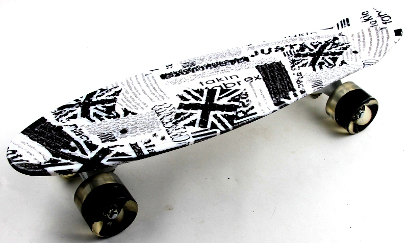 Пенни борд (Penny Board) 22" со светящимися колесами и рисунком, "British item"
Пенни борд (Penny Board) 22" со светящимися колесами и рисунком, "British item"