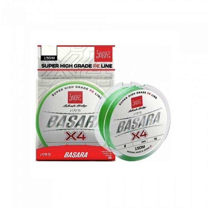 Шнур рыболовный Lucky John Basara Light Green Х4 Pe 150/0,175(#1,2) 150 м / 0,17 мм / 10,7 кг (LJ4100-017)
Шнур рыболовный Lucky John Basara Light Green Х4 Pe 150/0,175(#1,2) 150 м / 0,17 мм / 10,7 кг (LJ4100-017)