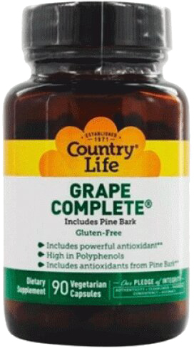 Натуральная добавка Country Life GRAPE COMPLETE (Виноград с сосновой корой) 90 капсул (015794073161)
Натуральная добавка Country Life GRAPE COMPLETE (Виноград с сосновой корой) 90 капсул (015794073161)