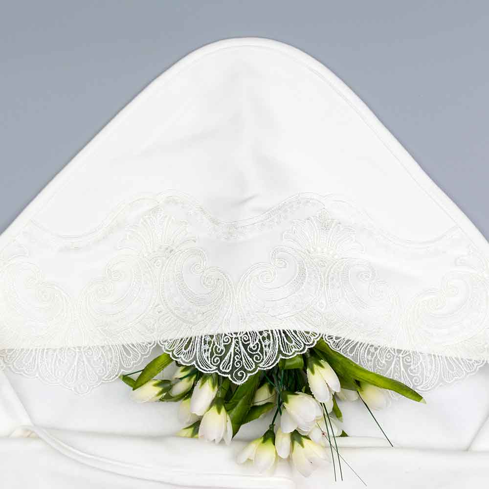 Уголок на крестины Ажур 90х90 см Молочный 
Уголок на крестины Ажур 90х90 см Молочный