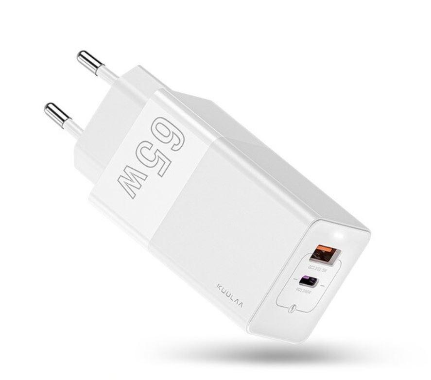 Сетевое зарядное устройство KUULAA GaN QC4.0 Type-C+USB 65W EU быстрая зарядка Quick Charge 4.0 3.0 Белый
Сетевое зарядное устройство KUULAA GaN QC4.0 Type-C+USB 65W EU быстрая зарядка Quick Charge 4.0 3.0 Белый