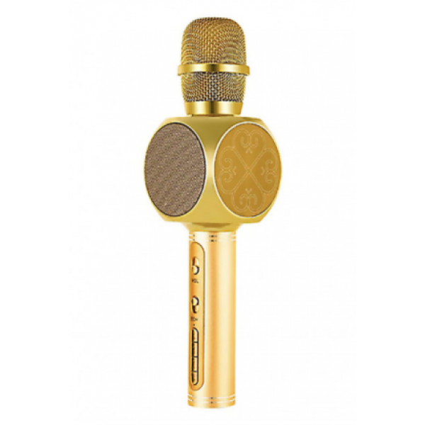 Микрофон караоке беспроводной Magic Karaoke с динамиком, модель YS-63 из алюминия и ABS пластика золотой (858871)
Микрофон караоке беспроводной Magic Karaoke с динамиком, модель YS-63 из алюминия и ABS пластика золотой (858871)