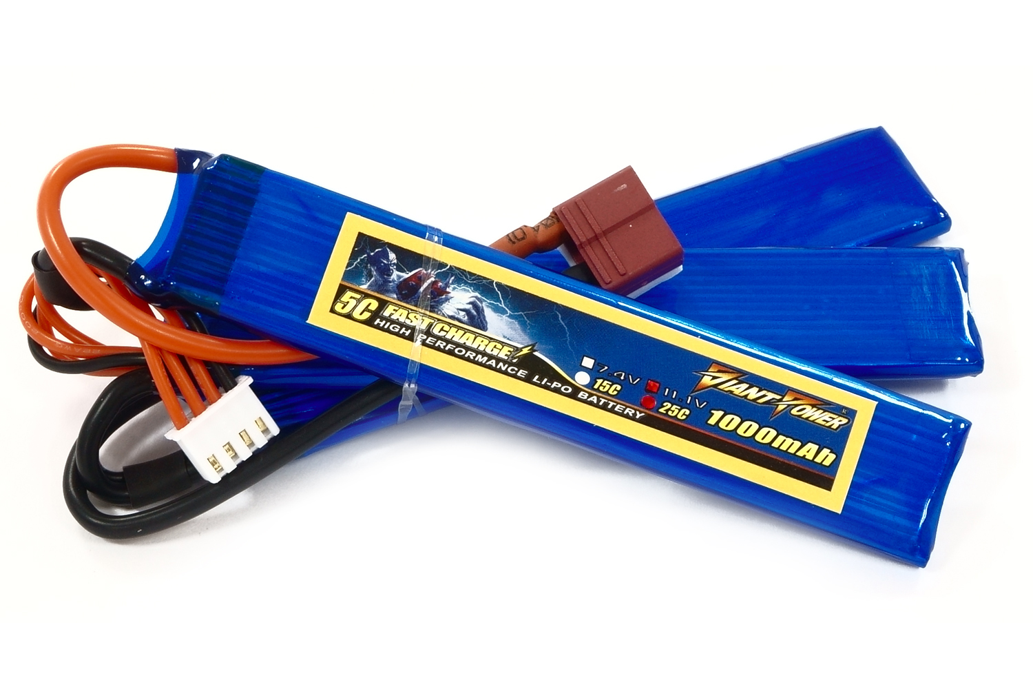 Аккумулятор для страйкбола Giant Power (Dinogy) Li-Pol 11.1V 3S 1000mAh 25C 3 лепестка 5.5х20х103мм T-Plug
Аккумулятор для страйкбола Giant Power (Dinogy) Li-Pol 11.1V 3S 1000mAh 25C 3 лепестка 5.5х20х103мм T-Plug