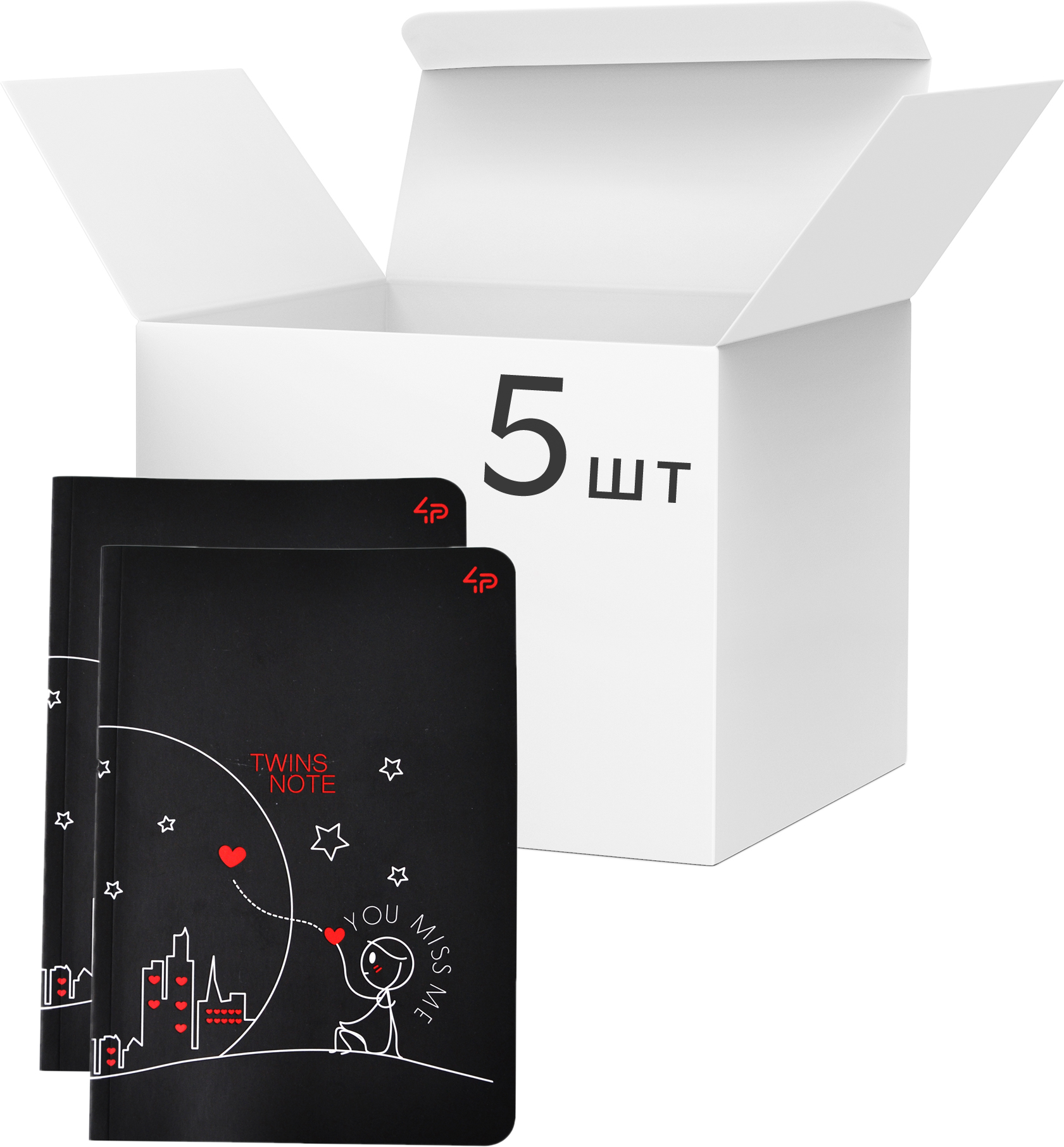 Упаковка блокнотов 4Profi Profiplan Twins series А5 в клетку 40 листов Miss You 5 шт (904334)
Упаковка блокнотов 4Profi Profiplan Twins series А5 в клетку 40 листов Miss You 5 шт (904334)