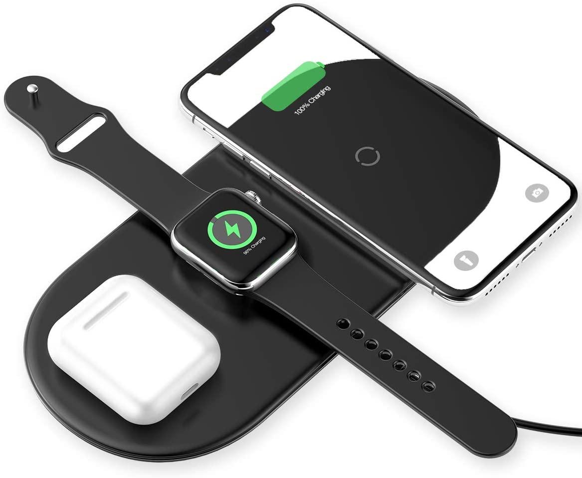 Беспроводное зарядное устройство Baseus Smart 3 in 1 Wireless Charger for iPhone / Watch / AirPods Black
Беспроводное зарядное устройство Baseus Smart 3 in 1 Wireless Charger for iPhone / Watch / AirPods Black