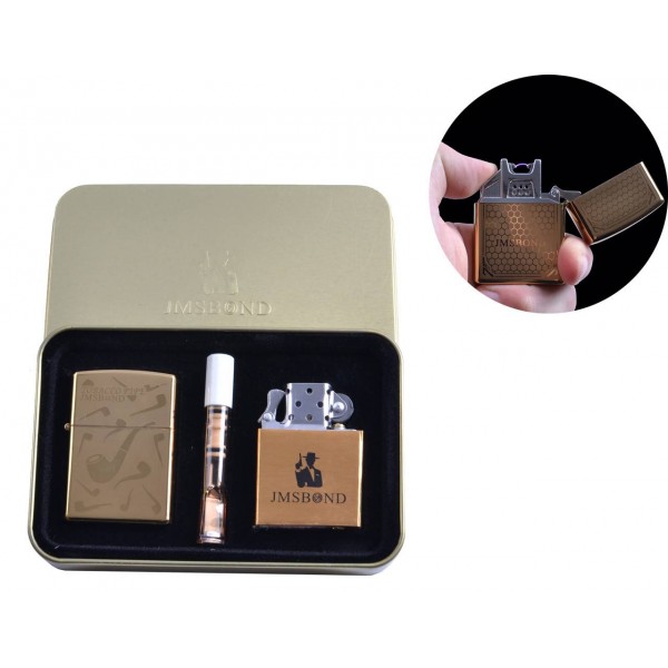 Электроимпульсная (USB) + бензиновая зажигалки в подарочной коробке + мундштук "Курительная трубка" №4774-1
Электроимпульсная (USB) + бензиновая зажигалки в подарочной коробке + мундштук "Курительная трубка" №4774-1