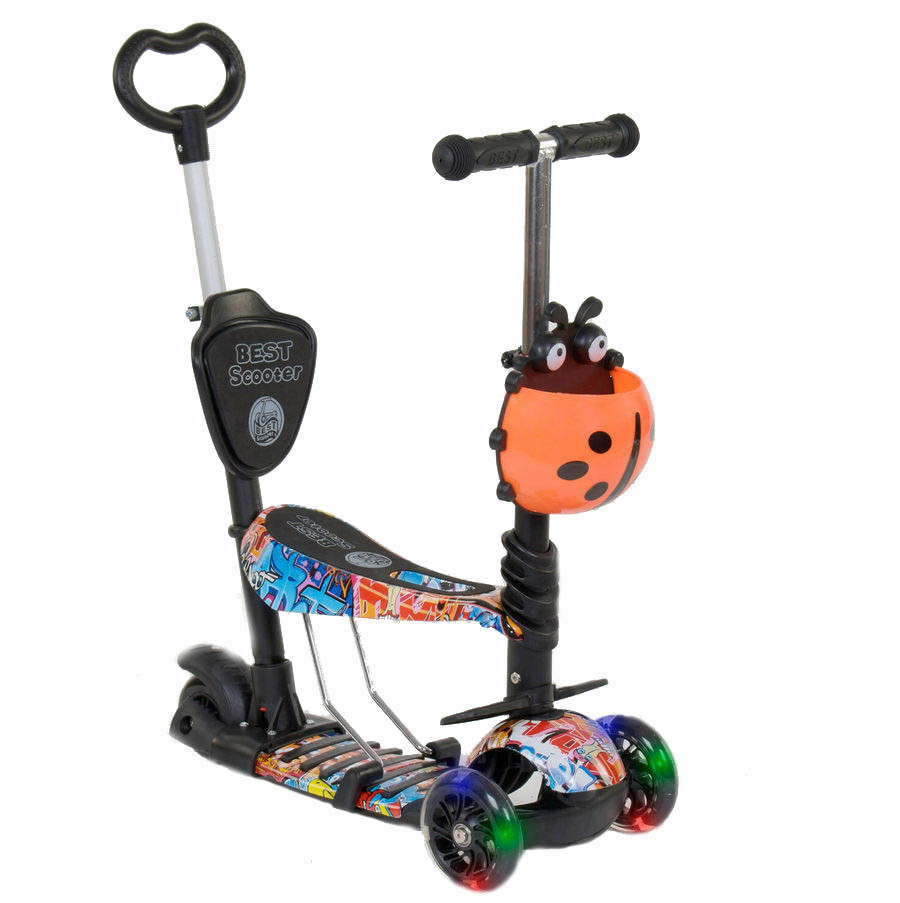 Самокат - беговел 5в1 Best Scooter с родительской ручкой и подножками арт. 15600
Самокат - беговел 5в1 Best Scooter с родительской ручкой и подножками арт. 15600