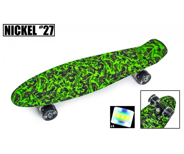 Пенниборд Nickel удлиненный с рисунком (Penny Board), Military со светящимися колесами
Пенниборд Nickel удлиненный с рисунком (Penny Board), Military со светящимися колесами