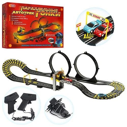 Трек автомобильный Joy Toy 0820, длина трассы 430 см, 2 машинки, от сети, 59-39-12 см
Трек автомобильный Joy Toy 0820, длина трассы 430 см, 2 машинки, от сети, 59-39-12 см