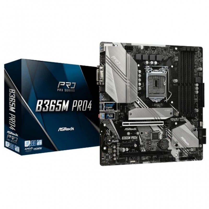 Материнская плата ASRock B365M PRO4 (LGA 1151-v2, Intel B365, 4xDDR4-2666 МГц, 2xPCI-Ex16, аудио 7.1, Micro-ATX)
Материнская плата ASRock B365M PRO4 (LGA 1151-v2, Intel B365, 4xDDR4-2666 МГц, 2xPCI-Ex16, аудио 7.1, Micro-ATX)