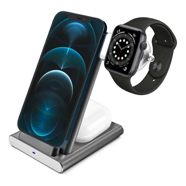 Беспроводное зарядное устройство COTEetCI WS-20 3-in-1 Aluminum Wireless Charger Grey (CS5700-GY)
Беспроводное зарядное устройство COTEetCI WS-20 3-in-1 Aluminum Wireless Charger Grey (CS5700-GY)