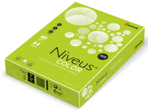 Бумага цветная интенсив Niveus LG46 500 листов А4 80 г/м2 лайм (A4.80.NVI.LG46.500)
Бумага цветная интенсив Niveus LG46 500 листов А4 80 г/м2 лайм (A4.80.NVI.LG46.500)