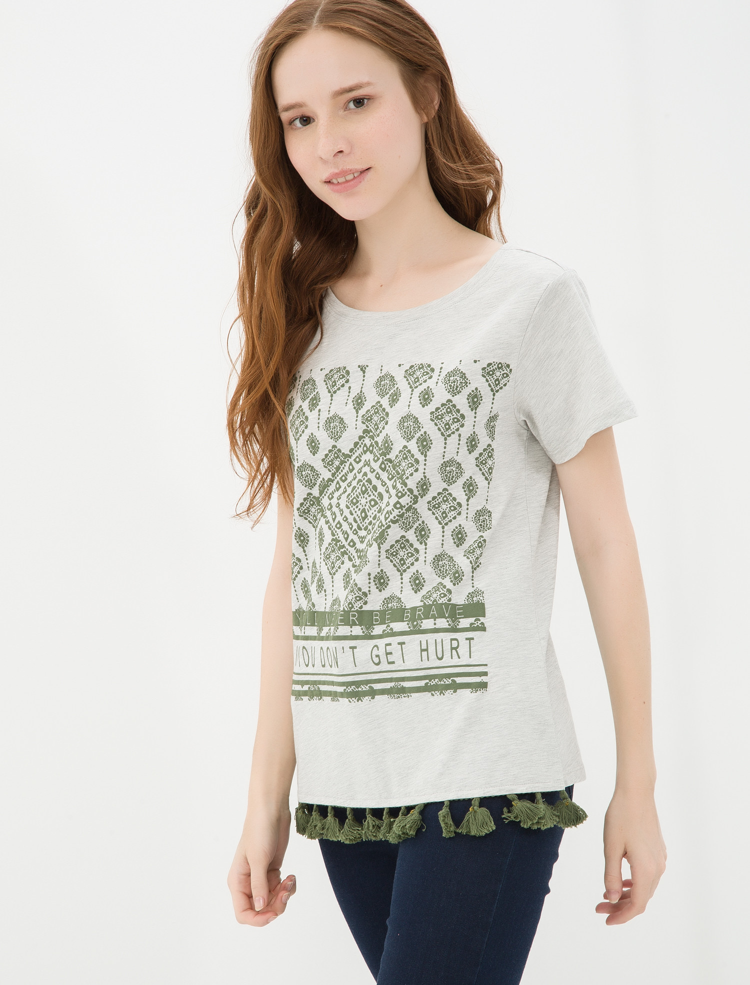 Футболка Koton 7KAL11943OK L Green 
Футболка Koton 7KAL11943OK L Green