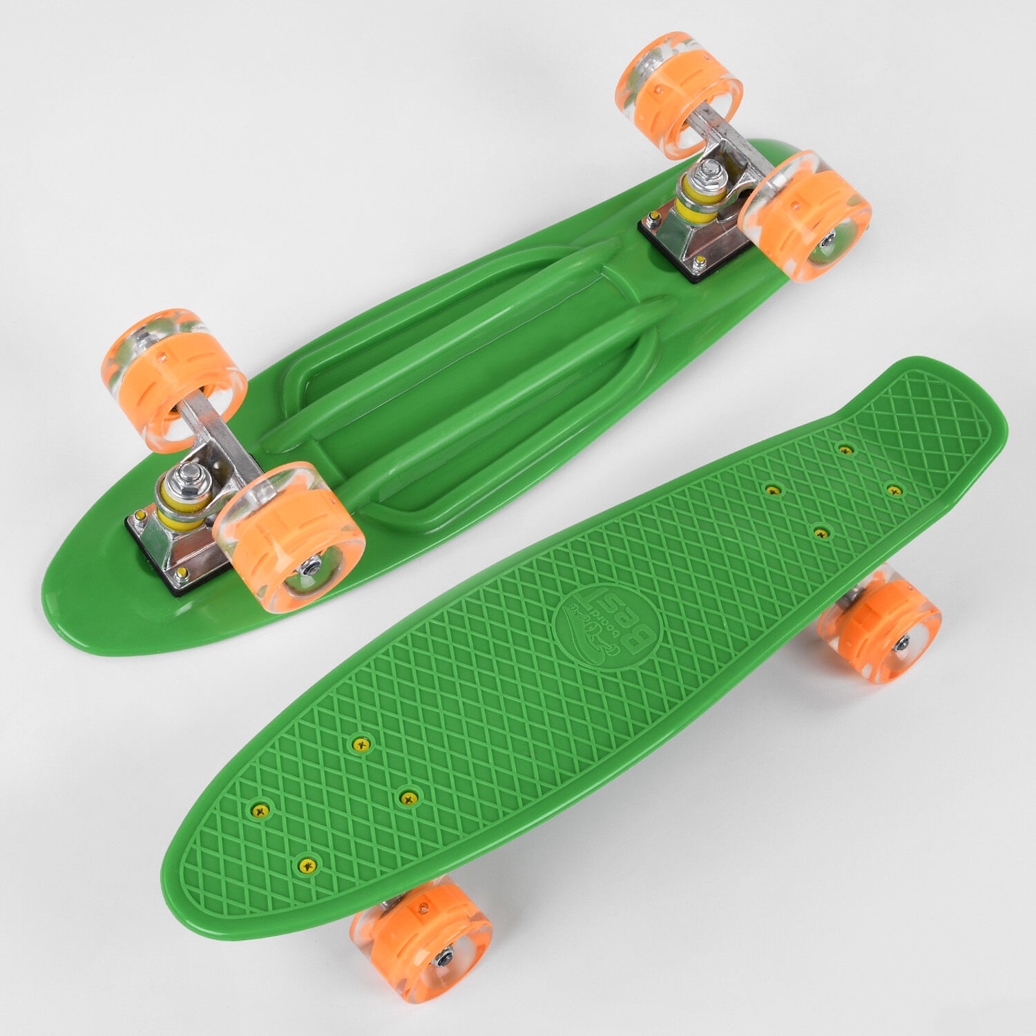 Скейт Пенни борд (Penny Board) Best Board зеленый со светящимися колесами, доска=55см, колёса PU d=6см
Скейт Пенни борд (Penny Board) Best Board зеленый со светящимися колесами, доска=55см, колёса PU d=6см