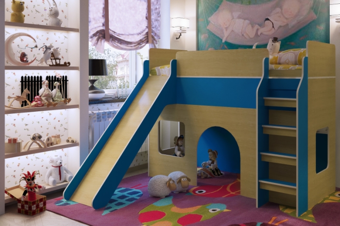 Детская кровать чердак с Игровой Зоной KidsBunkBed I-02 дуб молочный синий 1940х1550х2040 мм
Детская кровать чердак с Игровой Зоной KidsBunkBed I-02 дуб молочный синий 1940х1550х2040 мм
