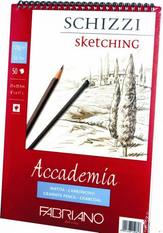 Альбом для рисования A5 Fabriano Accademia 120г/м2 мелкое зерно на спирали 50л (8001348150800)
Альбом для рисования A5 Fabriano Accademia 120г/м2 мелкое зерно на спирали 50л (8001348150800)