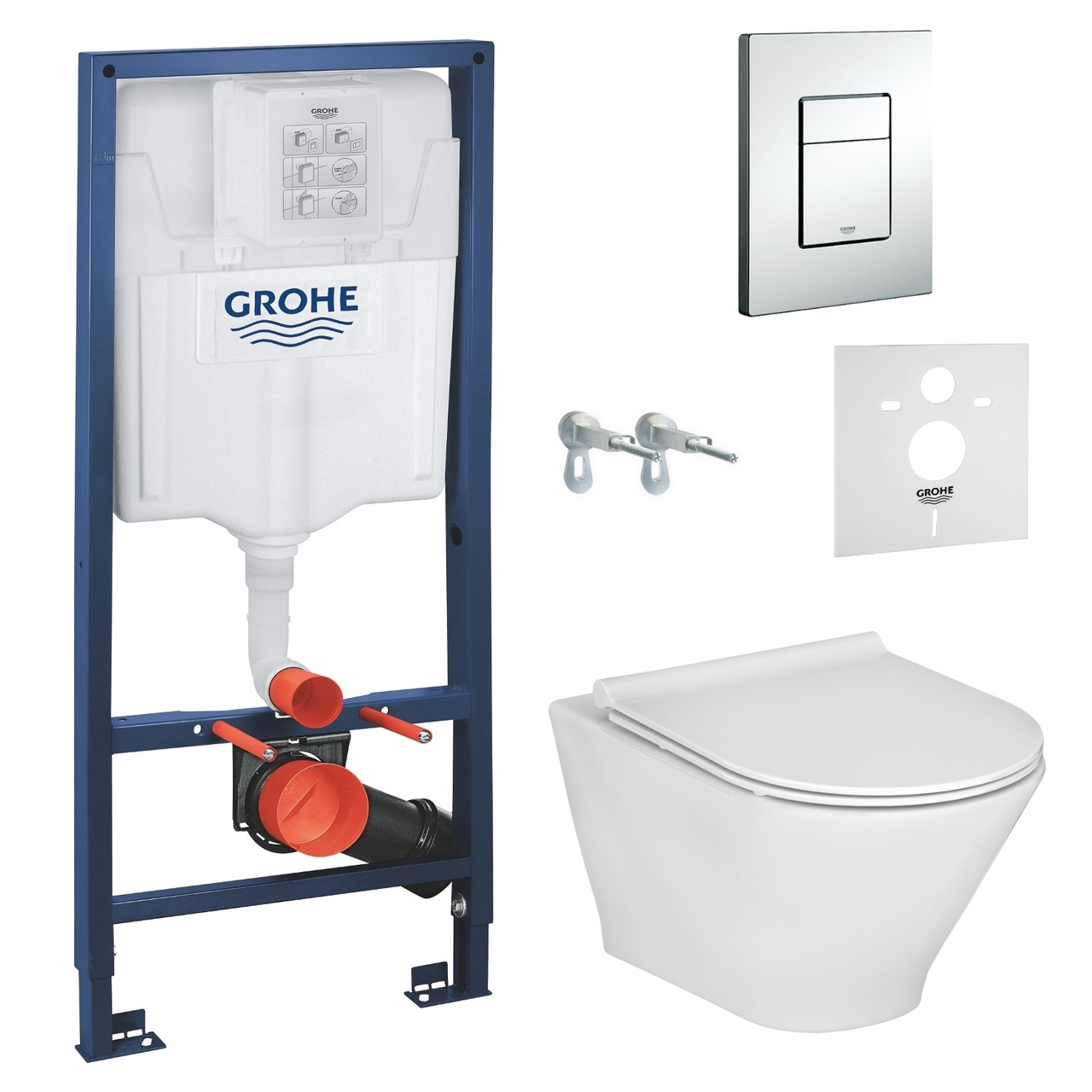 Инсталляция Grohe Rapid SL 3в1 +унитаз подвесной Roca Gap Round Rimless с сиденьем Slim slow closing и звукоизоляционный комплект Grohe
Инсталляция Grohe Rapid SL 3в1 +унитаз подвесной Roca Gap Round Rimless с сиденьем Slim slow closing и звукоизоляционный комплект Grohe