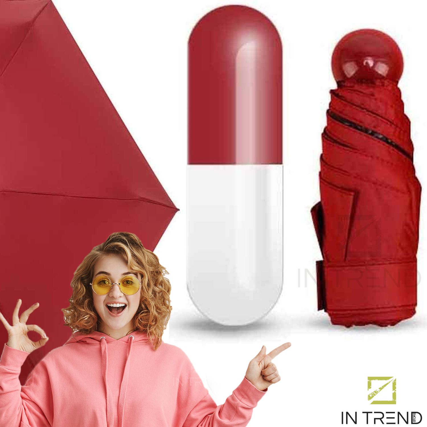 Мини зонт капсула Capsule Umbrella - компактный капсульный складной зонтик удобный в перемищении легко носить с собой / Красный
Мини зонт капсула Capsule Umbrella - компактный капсульный складной зонтик удобный в перемищении легко носить с собой / Красный