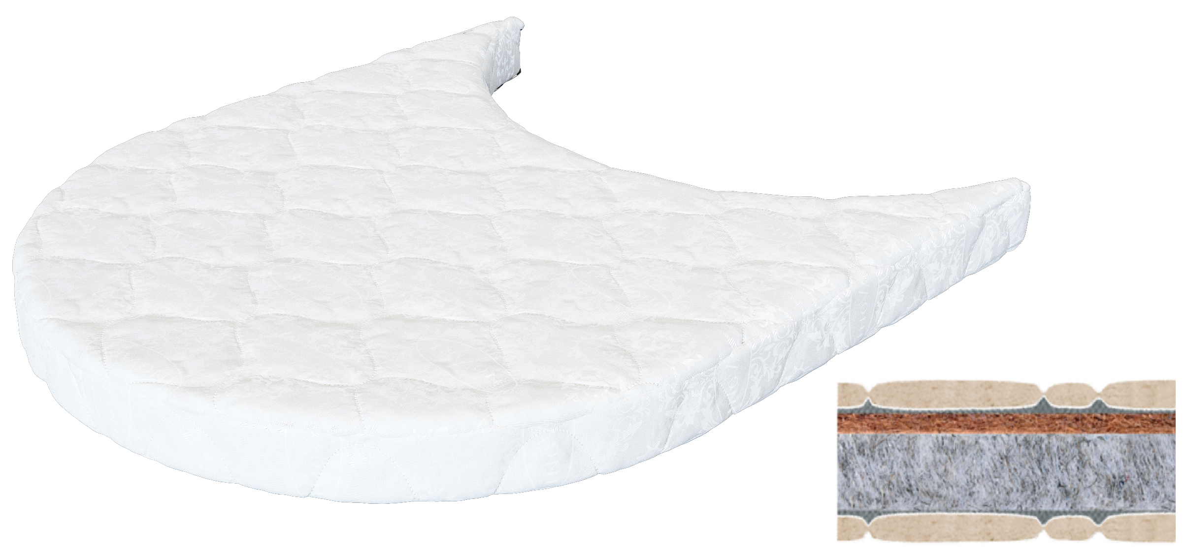 Дополнительная секция матраса полумесяц IngVart Smart Bed Round 7216262 72х65 см
Дополнительная секция матраса полумесяц IngVart Smart Bed Round 7216262 72х65 см